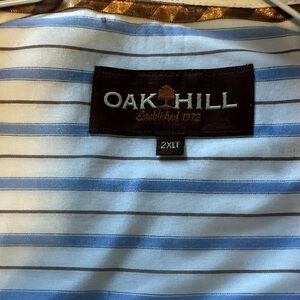 Oak Hill Light Blue Striped Men's Casual Shirt